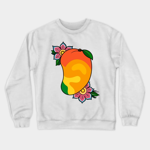 American Traditional Mango Crewneck Sweatshirt by locheerio